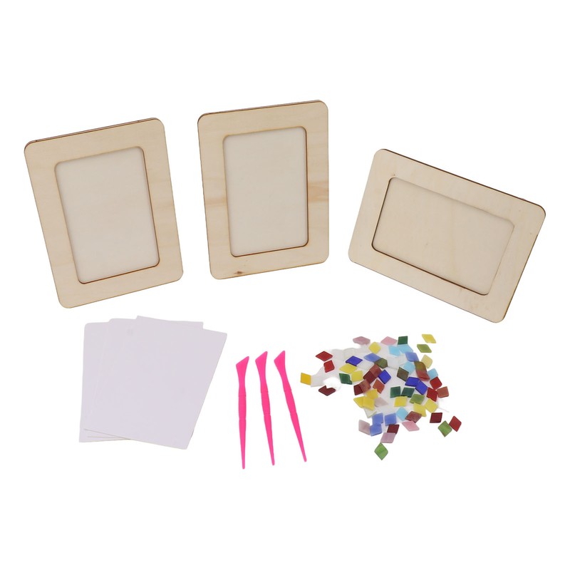 3Set DIY Wooden Picture Frame Making Kit Unfinished Solid Wood