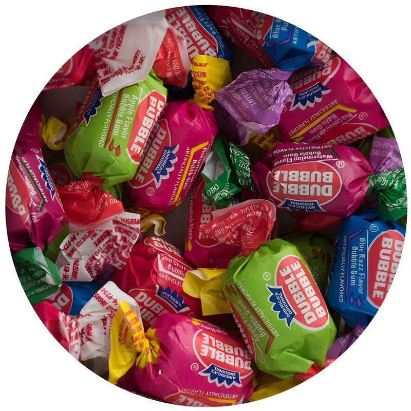 Dubble Bubble Gum ASSORTED FRUIT Flavored BULK BUBBLE GUM- {1