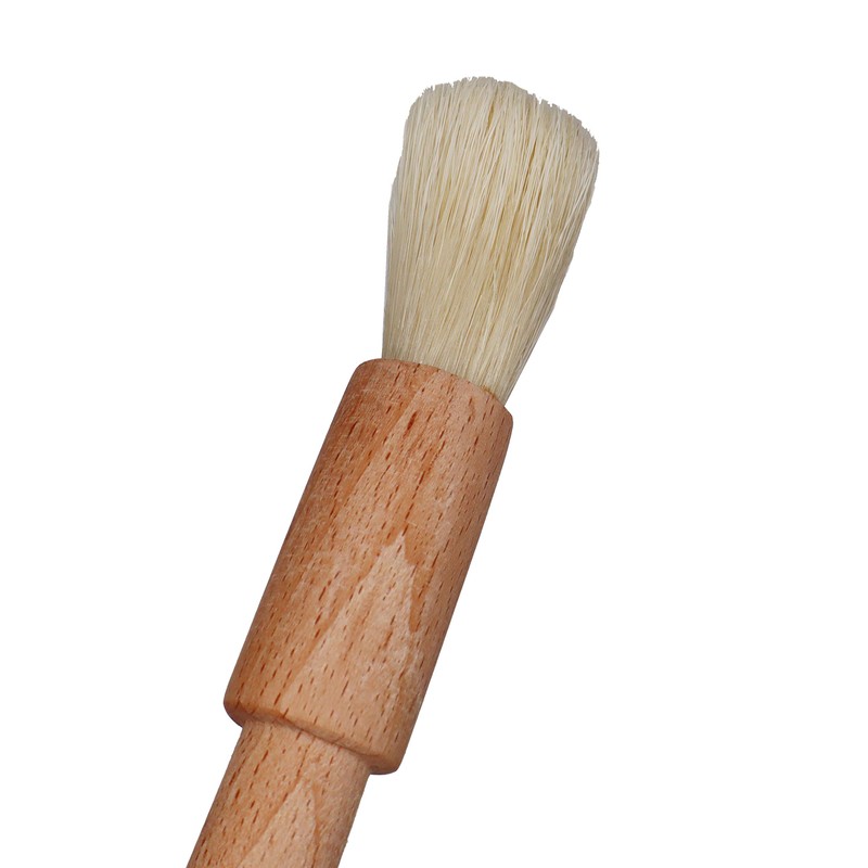 EIKS 2 Sets Natural Bristles with Wooden Handle Pastry Brushes