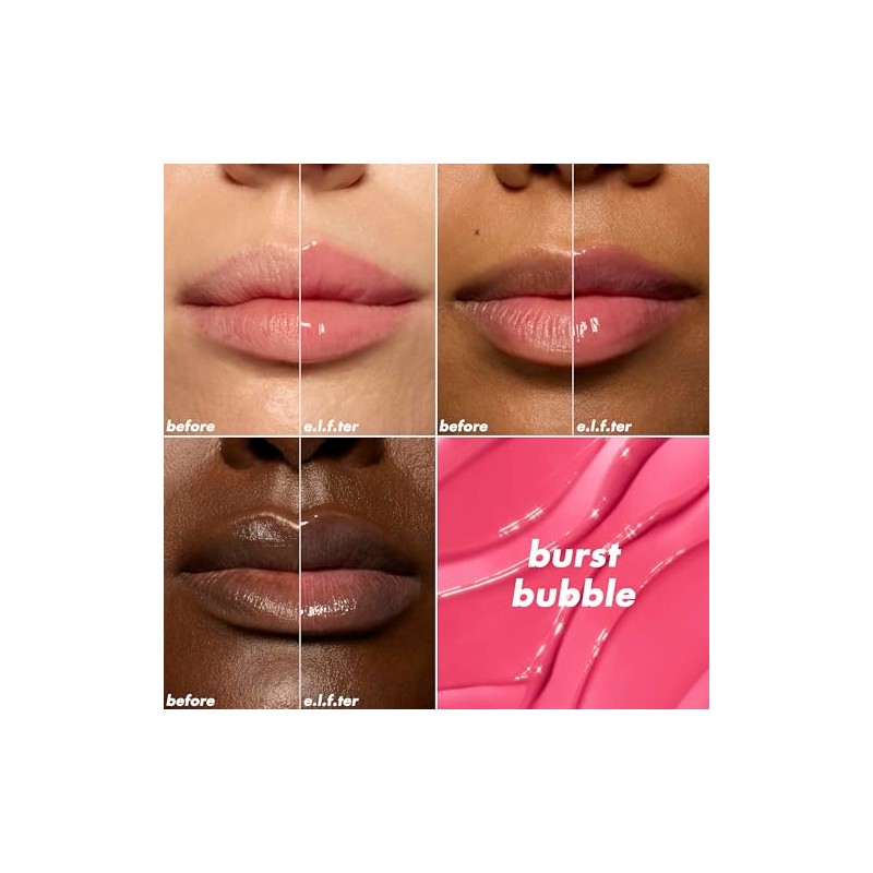e.l.f. Glow Reviver Plumping Lip Oil Burst Bubble - neutral