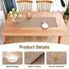 Farmhouse Rustic Table Runner Khaki Faux Linen Double Layer Table