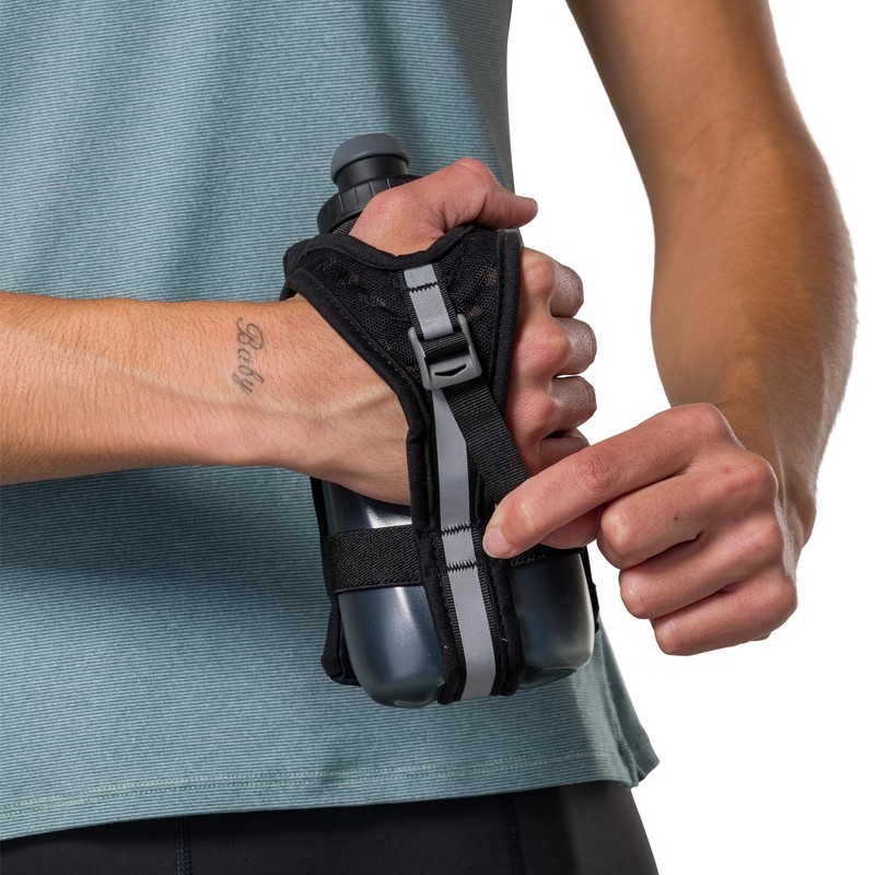 Nathan - SpeedDraw 2 18oz Flask Black/Reflective Silver OSFA