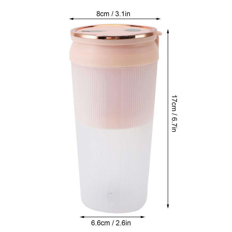 Portable Blender 4 Blades Cordless 300ml Capacity USB Rechargeable Handheld