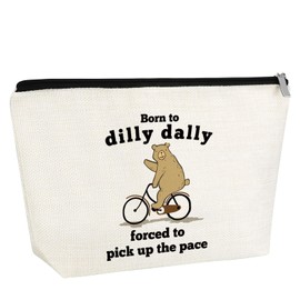 Gfhzdmf Bear Gifts for Girls Makeup Bag Bear Lover Gifts Bearing Theme Decoration Cosmetic Bag Graduation Christmas Birthday Present for Bearing Lover Daughter Sister Friend Animal Travel Pouch