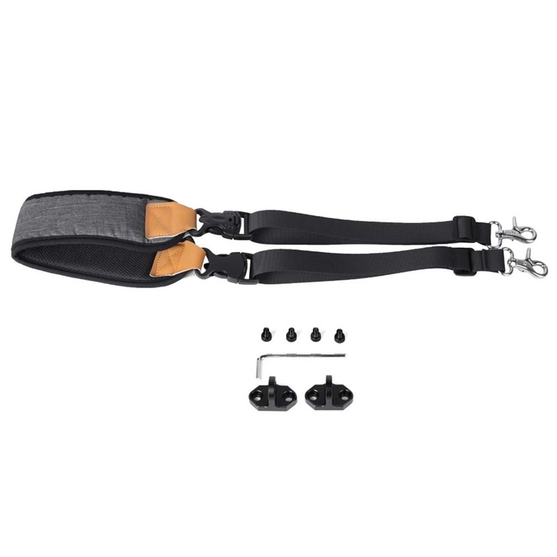Hensych Dual Metal Hook Strap Stress Reliever Shoulder Belt Lanyard