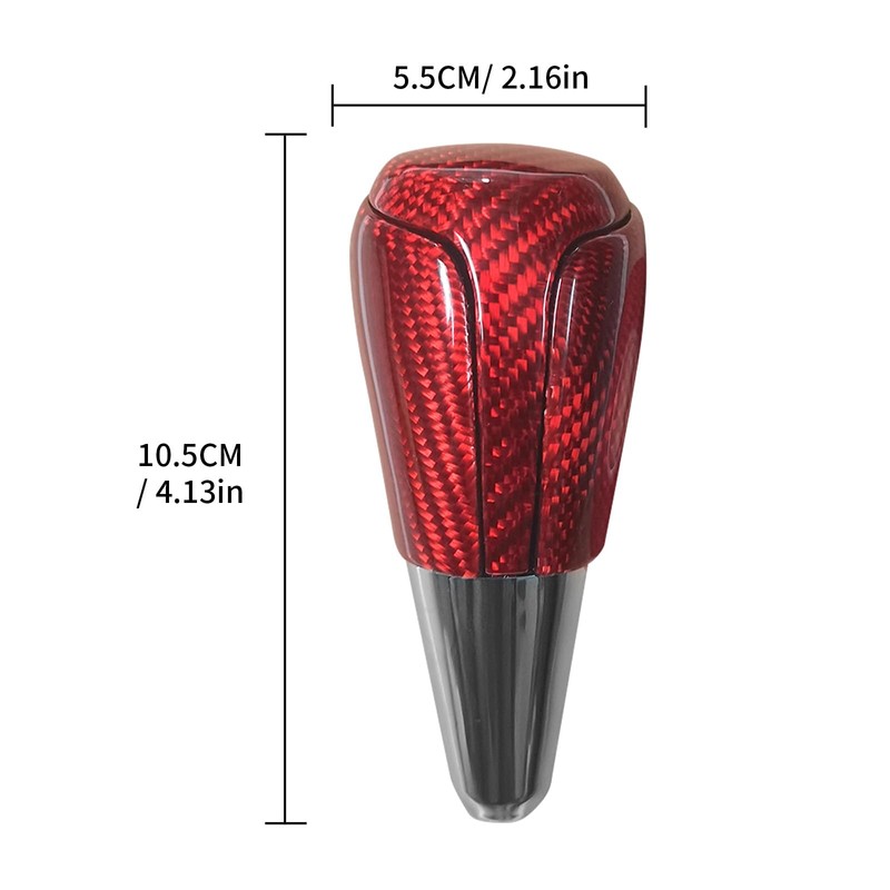 BLAKAYA Compatible with Carbon Fiber Gear Shift Knob Head Cover