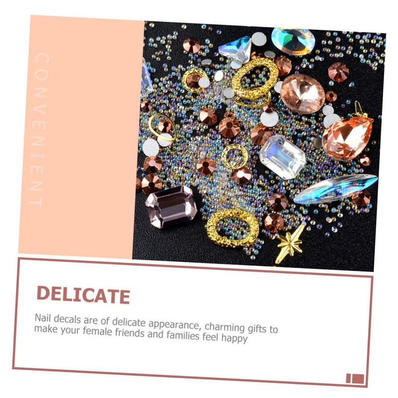 Outanaya 3 Boxes Nail Charms of Decorative Fingernail Charms for