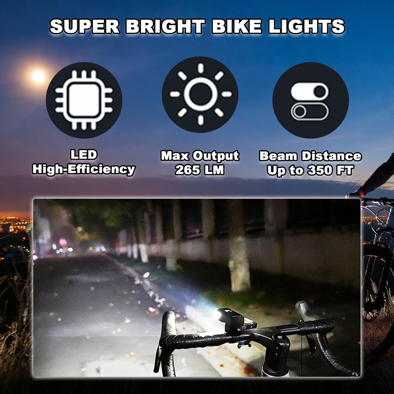 Bike Lights Rechargeable Bicycle Headlight High Lumens Bicycle Front Light