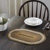 VHC Brands Kettle Grove, Dining Table Placemat, Braided Jute, Oval,
