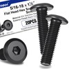 20 Pcs 5/16"-18 x 1-1/2" Flat Head Socket Cap Screws
