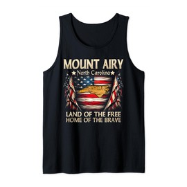 Mount Airy North Carolina USA Flag 4th Of July Tank Top