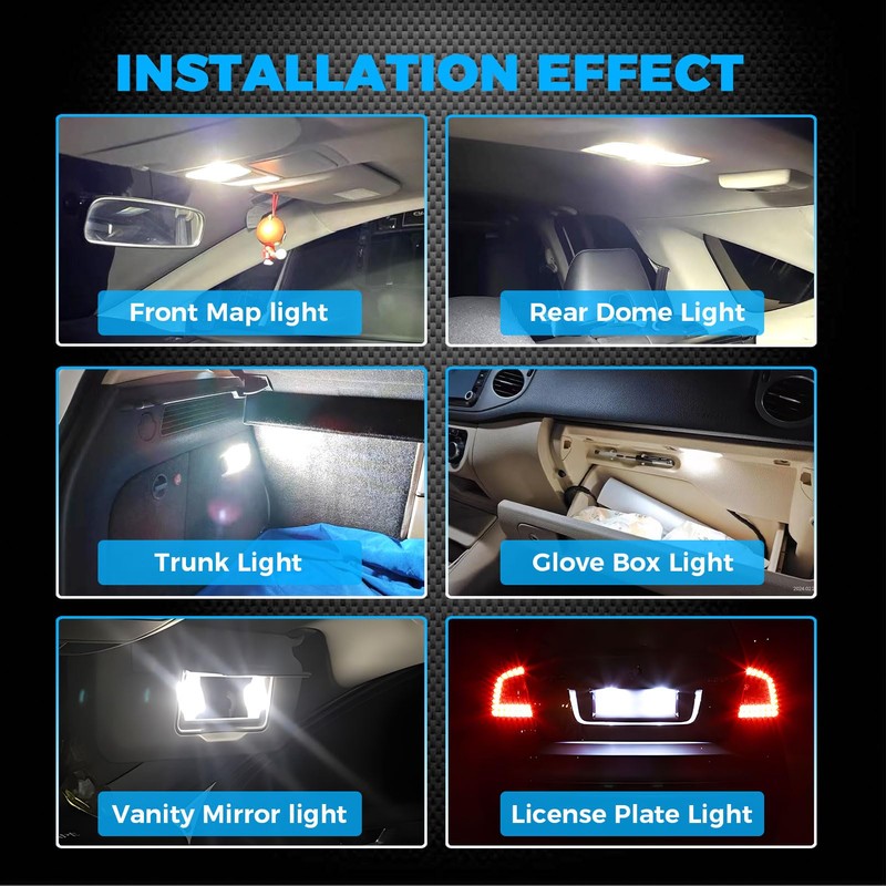 22 Pieces Interior LED Lights Kit + Back Up Reverse