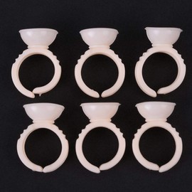 Pigment Ring, 3 Types 100pcs Silicone Semi-Permanent Tattoo Ink Ring Cup for Pigment Holder Microblading Pigment Glue Rings Tattoo Ink Holder for Semi Permanent Makeup(L)