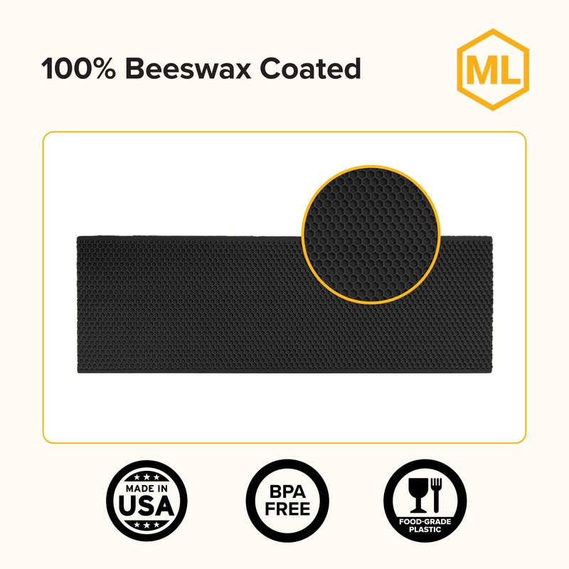 Mann Lake 5 5/8" Waxed Black Rite-Cell Foundation Sheets, Made