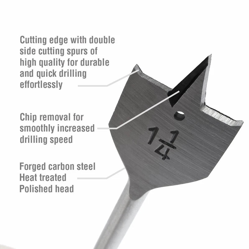 WORKPRO 13-Piece Spade Drill Bit Set in SAE Paddle Flat