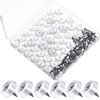 RattanView 100 Pcs Cabinet Bumpers Clear Rubber Door Stops with