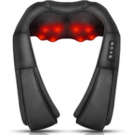 iKristin Back Shiatsu Massager Neck Massager with Heat, Black | 3D deep massage relieves pain on the neck, back and waist. Perfect for home, office & travel - great for family