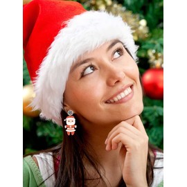 Christmas Earrings for Women Christmas Tree Bells Snowman Santa Claus Bow Earrings Holiday Earrings Party Jewelry Christmas Gifts Stocking Stuffers