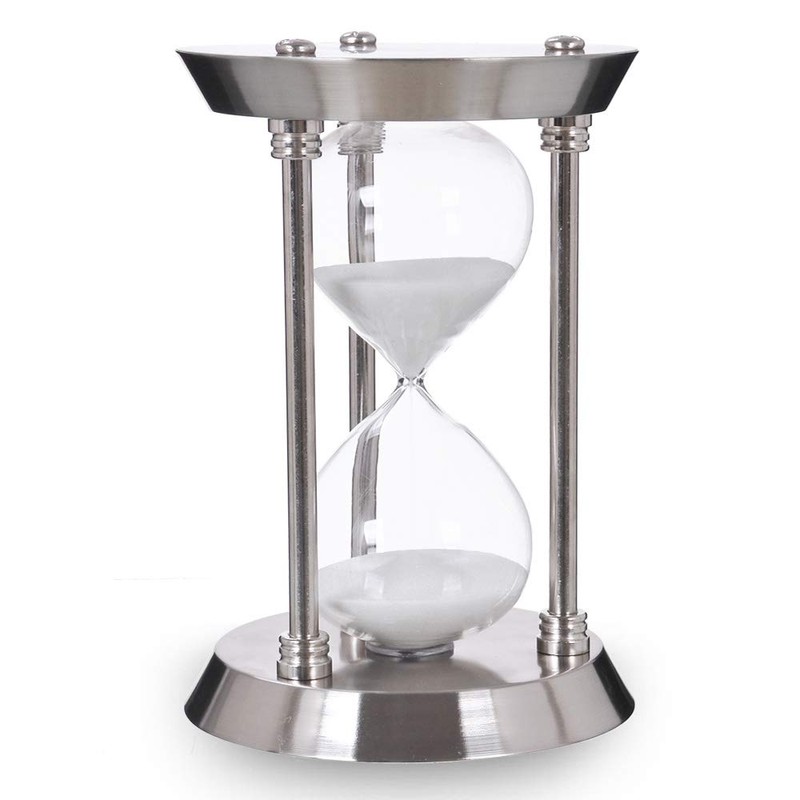 60 Minute Hourglass Sand Timer with Metal Frame, Big Size