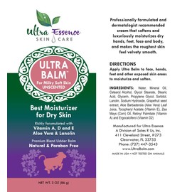 Daily Moisturizer For Dry Itchy Skin, Psoriasis & Eczema Relief That Contains Lanolin, Vitamins A, D & E, Aloe Vera, To Moisturize Face, Body, Dry Han