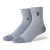 STANCE Basketball Socks LOGOMAN ST QTR A356A20LOG HGR (Light Gray/M/Men's)