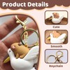 LunarCharm 2 Piece Capybara Keyring, Capybara Animal Figure, Funny Keyring