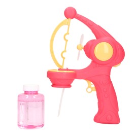 Bubble Gun Automatic Convenient Handle Battery Powered Interesting Fan Function Cartoon Bubble Machine for Toy Pink