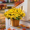 Daisy Artificial Flowers for Outdoors,Yellow Artificial Mums (6, yellow)