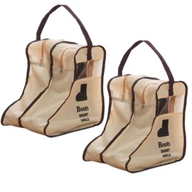 Boot Bags for Cowboy Boots -2 Pack Portable Short Boot Storage Organizer Tall Boots for Men&Women Travel and Daily Dust Proof Use - Boot Bag Shoe Bags Protector with Handle for Wardrobe Shoe Cabinet