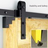 Signstek 12 FT Double Sliding Barn Door Hardware Track Kit,