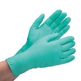 [ミドリ安全] ニトリル 手袋 作業用 ニトリルゴム 滑り止め 高強度 フィット 柔らかい ベルテ761H 薄手 粉なし グリーン 200枚 SS