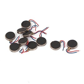 uxcell a16011800ux1186 DC 3V 12000RPM Two Wired 10mm x 3mm Coin Cell Vibration Motor (Pack of 10)