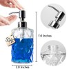 JASAI Diamond Design 12 Oz Glass Soap Dispenser, Kitchen soap