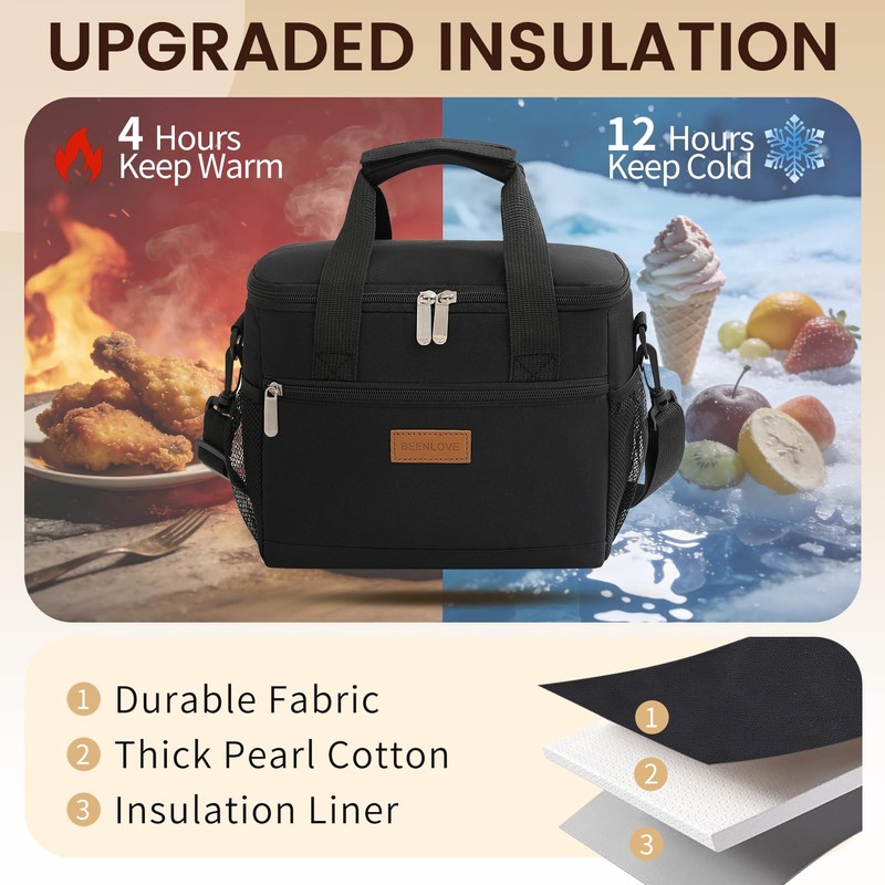Lunch Bag for Men and Women Insulated,Large Lunch Box with