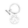 World Map Graduation Keychain Long Distance Relationship Jewelry Friendship Gift