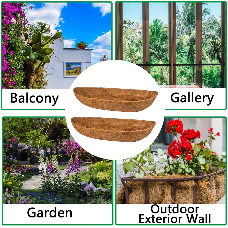 HICAS Wall Mounted Coco Liner - 24/30/36/48 Inch Wall Planter