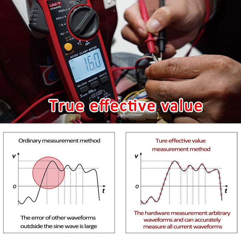 UNI-T UT204PRO Current Clamp, True-RMS Clamp Meter, Clamp Multimeter Measures