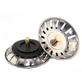 2 Pcs Sink Strainer Plug, Kitchen Sink Waste Plug Drain Stopper Basket Filter,304 Stainless Steel Sink Drain Strainer Kitchen Sink Drain Strainer Sink Stopper