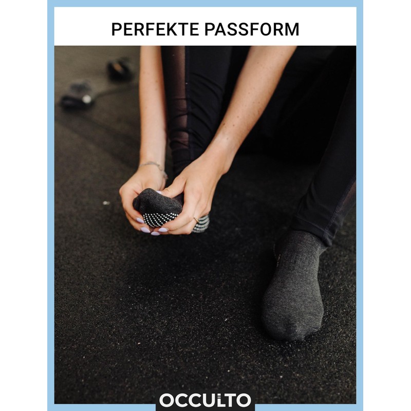 Occulto Women's & Men's Yoga Socks 2-4 Pack (Model: Mady),