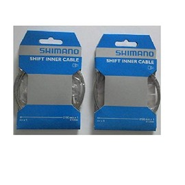 Shimano 2 x Gear Cable 1.2 mm x 2100 mm, galvanised.
