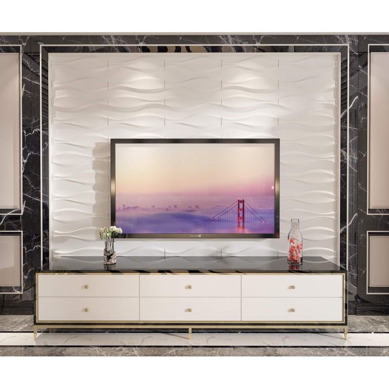 Art3d 19.7" x 19.7" (Pack Of 12) Wall Panel Wave,