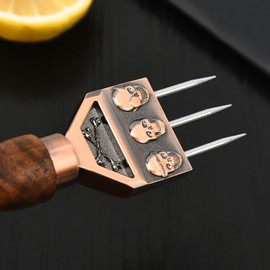 Ice Pick 3 Blade Stainless Steel Rust Proof Ice Cracker (Copper, Skull)