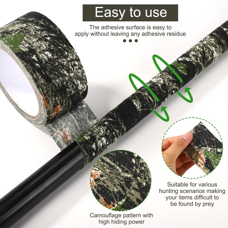 Lyreh 10.9 Yard Camo Stealth Silencing Tape, Self-Adhesive Hunting Camouflage