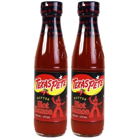Texas Pete Hotter Hot Sauce (6 oz Bottles) 2 Pack by Texas Pete