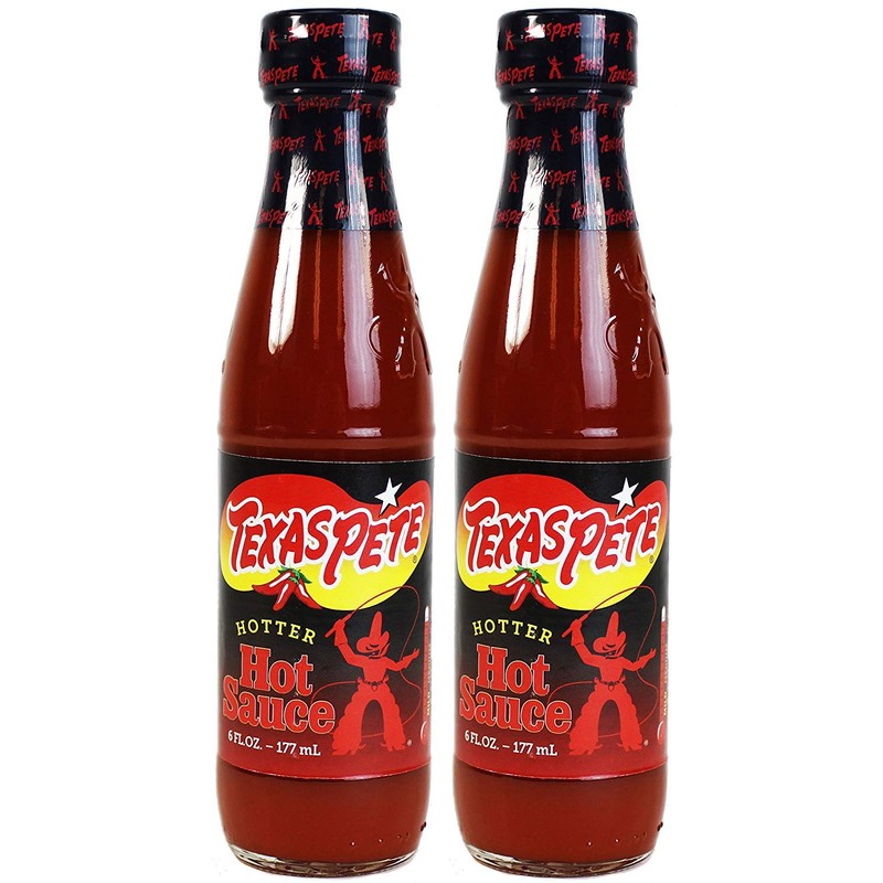 Texas Pete Hotter Hot Sauce (6 oz Bottles) 2 Pack