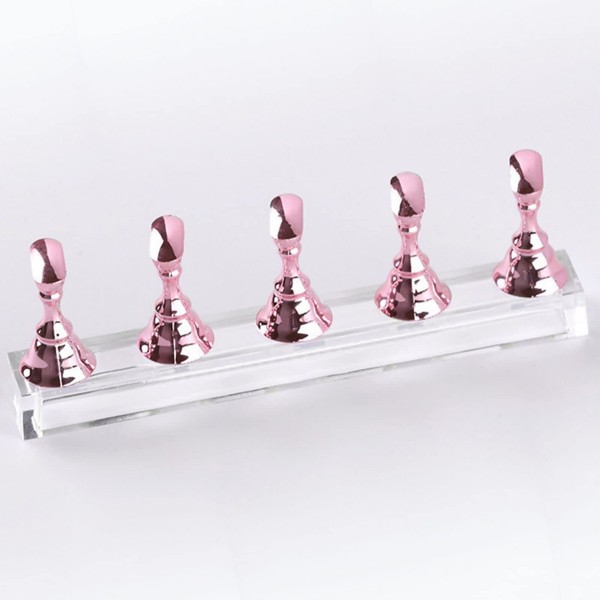 COLORBIRD Nail Tip Stand Magnet Nail Tip Nail Stand Clear (Pink 5)