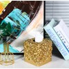Hymmah Modern Square Tissue Box Cover Holder,Bathroom Accessories Decor Unique