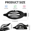 MOXYOY 2 Pcs Flat Hair Claw Clips for Women,Hair Claw