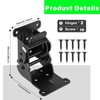 2 Pack Folding Brackets 0°-90°-180°, Heavy-Duty Folding Table Leg Brackets