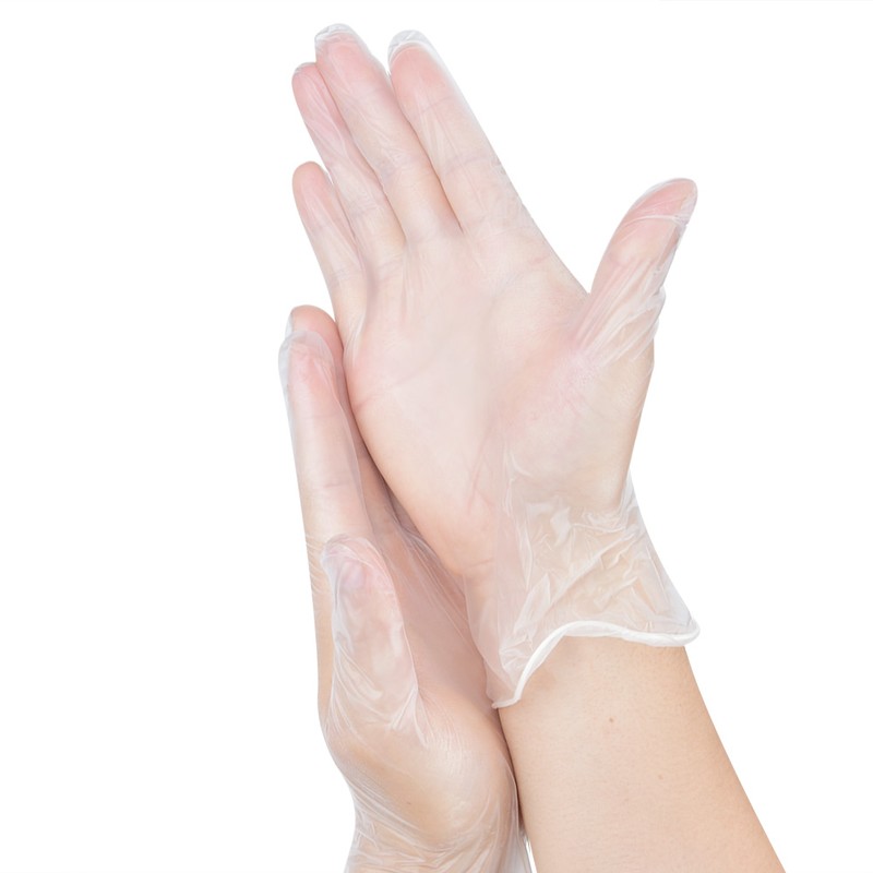 100pcs / box Disposable Gloves PVC Protective Gloves for Workplace